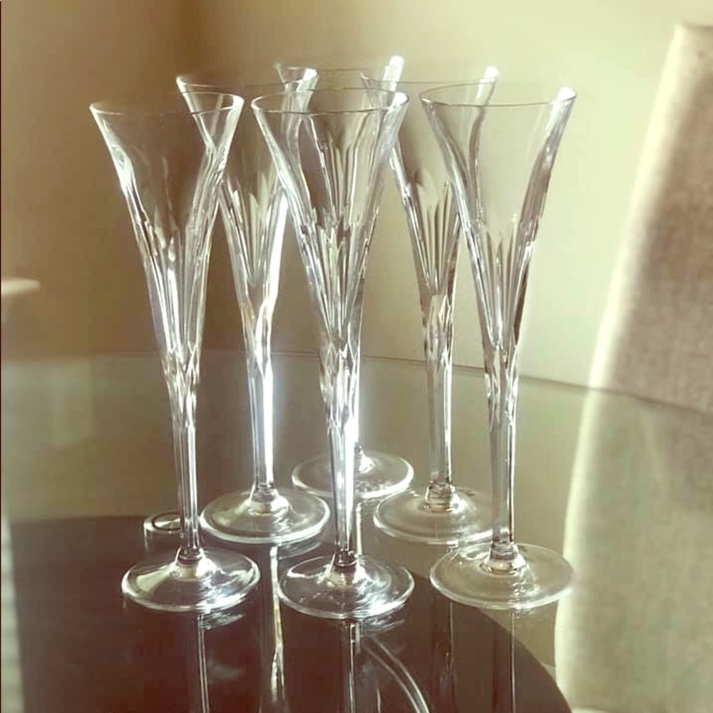 Champagne Flutes Set of 6 CRYSTAL